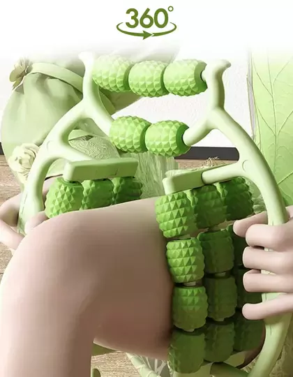 29 Tekerli Kas Gevşetici Sıkılaştırıcı Masaj Aleti Ayarlanabilir Lenf Drenaj Bacak Kol Selülit Yeşil