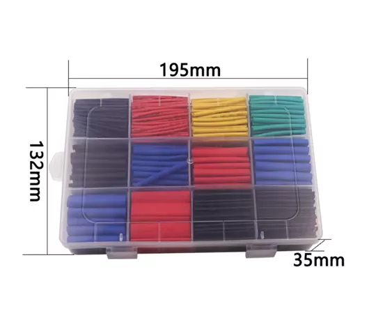 750 Parça Kutulu Heat Shrink Makaron Daralan Kablo Tamir Seti