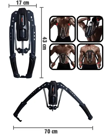 Twister Kol Omuz Gögüs Egzersiz Aleti 10-200 kg Ayarlanabilir Siyah Fitness Ekipmanı