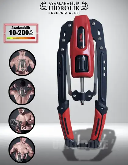 Twister Kol Omuz Gögüs Egzersiz Aleti 10-200 kg Ayarlanabilir Kırmızı Fitness Ekipmanı