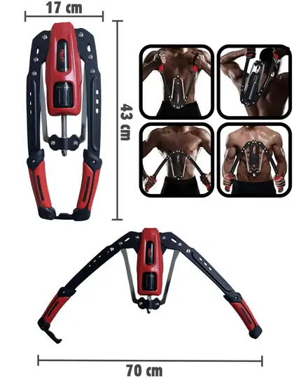 Twister Kol Omuz Gögüs Egzersiz Aleti 10-200 kg Ayarlanabilir Kırmızı Fitness Ekipmanı