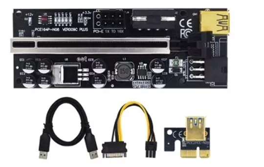 OEM Riser V009C PLUS Yükseltici PCI-Express X1 to X16 Mining Ethe