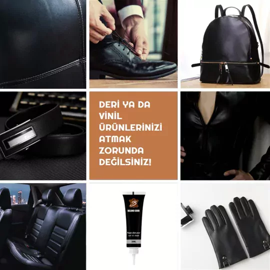 20ML Deri Tamir Bakım Onarım Jeli Koltuk Çatlak Yırtık Oyuk Jeli