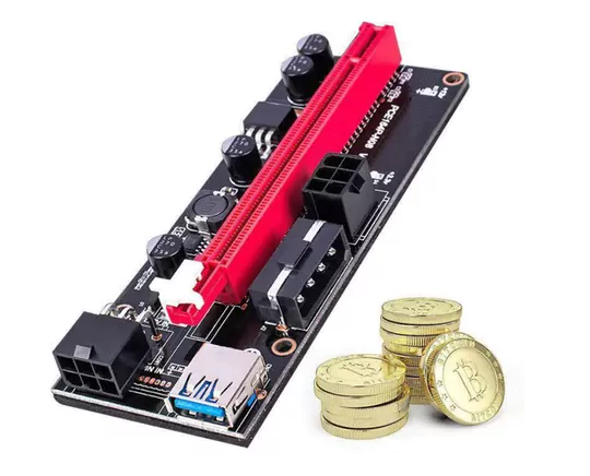 OEM Riser V009S  Yükseltici PCI-Express X1 to X16 Mining Ethe OEM Riser V009S  Yükseltici PCI-Express X1 to X16 Mining Ethe