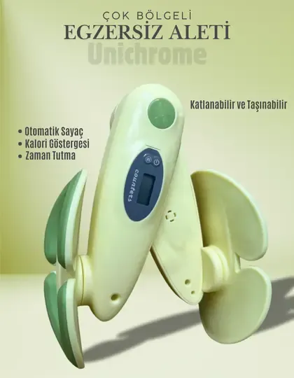 İç Bacak Egzersiz Aleti Kegel Pelvik Kas Cihazı Kalça Kol Sıkılaştırıcı Sayaçlı Kalori Ölçer Sarı