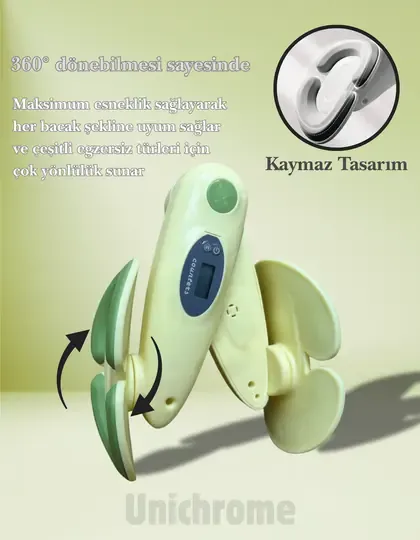 İç Bacak Egzersiz Aleti Kegel Pelvik Kas Cihazı Kalça Kol Sıkılaştırıcı Sayaçlı Kalori Ölçer Sarı