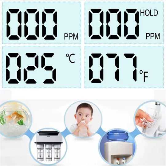 TDS Metre Su Kalite Test Ölçüm Cihazı Saflık Ölçer Pil + Kılıf