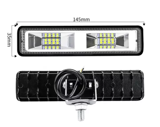 DC 9-60V 16 LED Off Road Projektör Spot Lambası 48W Flood Işık