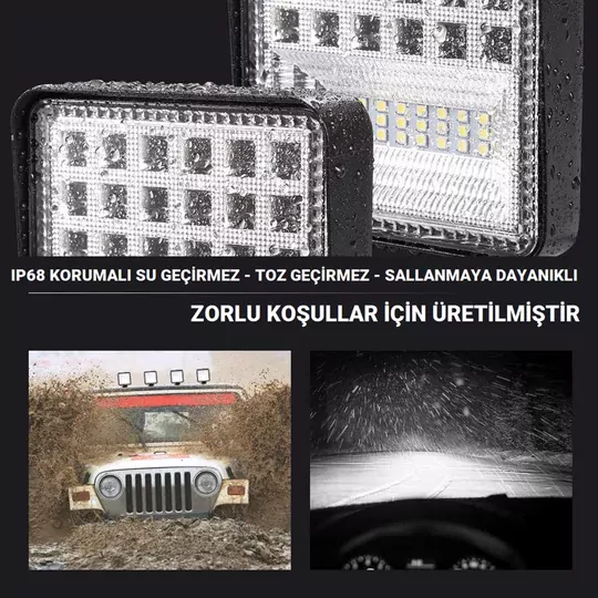 42 LED Combo Aydınlatma Off Road Tekne Çalışma Lambası 126W
