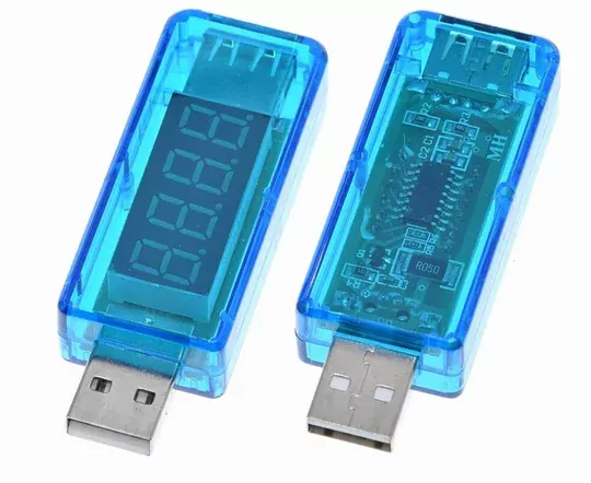 Led Göstergeli USB Voltmetre Ampermetre Volt Amper Gerilim Ölçer