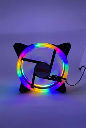 ZR-100 Rainbow Rgb Mining Kasa Fanı 12cm Renkli Gökkuşağı Fanı 0.3A