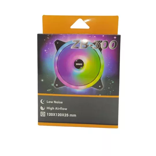 ZB-300 3 Renk Hareketli Rainbow Rgb Kasa Mining Fanı 12CM Fanı 0.3A