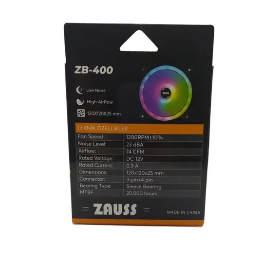 ZB-400 3 Renk İçi ve Dışı Hareketli Rainbow Rgb Kasa Mining Fanı 12CM Fanı 0.3A