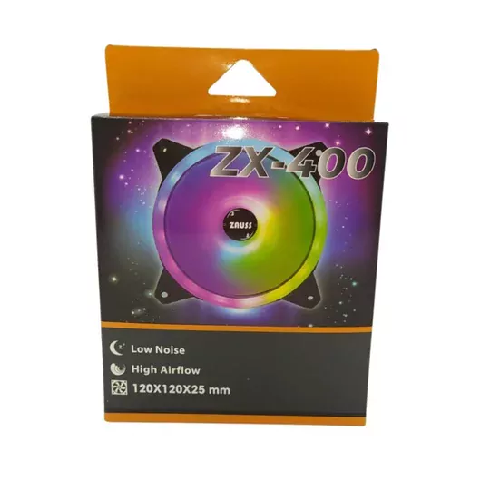 ZX-400 İçi Dışı Hareketli Sekizgen 3 Renk Hareketli Rgb Kasa Mining Fanı 12CM Fanı 0.3A