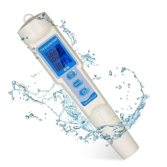 4 in 1 PH EC TDS Sıcaklık Ölçer LED Su Kalite Test Ölçüm Cihazı