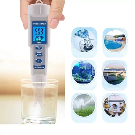 4 in 1 PH EC TDS Sıcaklık Ölçer LED Su Kalite Test Ölçüm Cihazı 4 in 1 PH EC TDS Sıcaklık Ölçer LED Su Kalite Test Ölçüm Cihazı