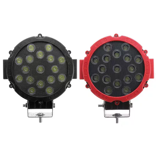 5 Modlu 51W Yuvarlak Off Road Lambası Turuncu Beyaz Işıklı