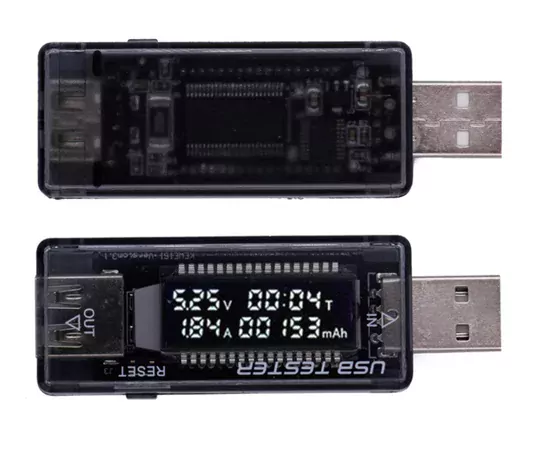 LED Ekranlı USB Voltmetre Ampermetre USB Şarj Kapasitesi Test Cihazı LED Ekranlı USB Voltmetre Ampermetre USB Şarj Kapasitesi Test Cihazı
