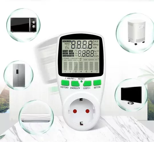 Çizelge Göstergeli Dijital Wattmetre Enerji Sarfiyat Ölçer Tüketim Ölçer 220V Priz Çizelge Göstergeli Dijital Wattmetre Enerji Sarfiyat Ölçer Tüketim Ölçer 220V Priz