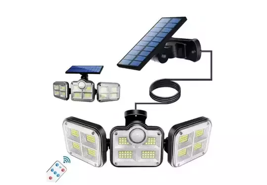 122 Led Solar Uzaktan Kumandalı 3 Modlu Bahçe Garaj Lambası