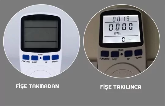 Işıklı Wattmetre Priz Tipi 16A 3680W Enerji Sarfiyat Ölçer Tüketim Ölçer Işıklı Wattmetre Priz Tipi 16A 3680W Enerji Sarfiyat Ölçer Tüketim Ölçer