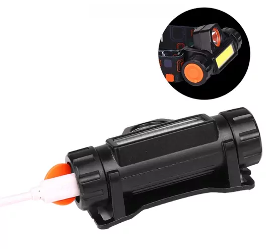 XST 211 XPE + COB LED Aydınlatmalı USB Şarj Edilebilir  Kamp Yürüyüş Kafa Lambası