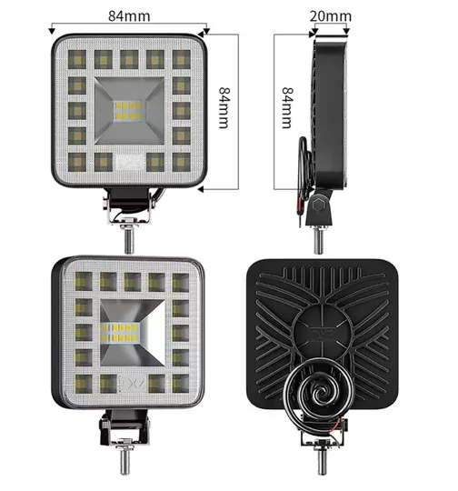23 led 69W Kare Off Road Çalışma Lambası