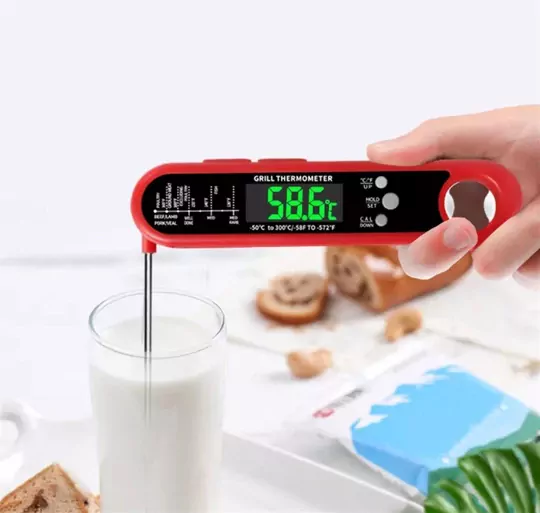 Çıkarılabilir Multi Problu Paslanmaz Dijital Et Yemek Termometresi -50°C-300°C Sıcaklık Ölçer