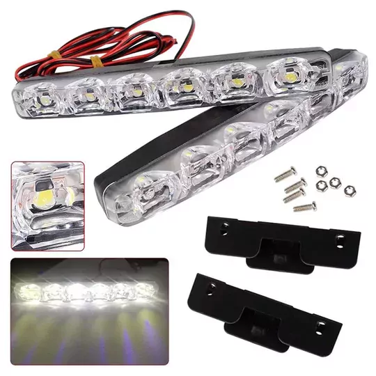 12V Güçlendirilmiş Gövdeli Su Geçirmez 18W Gündüz Ledi 6 LEDli Beyaz Renk Sis Farı