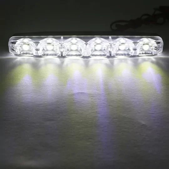 12V Güçlendirilmiş Gövdeli Su Geçirmez 18W Gündüz Ledi 6 LEDli Beyaz Renk Sis Farı