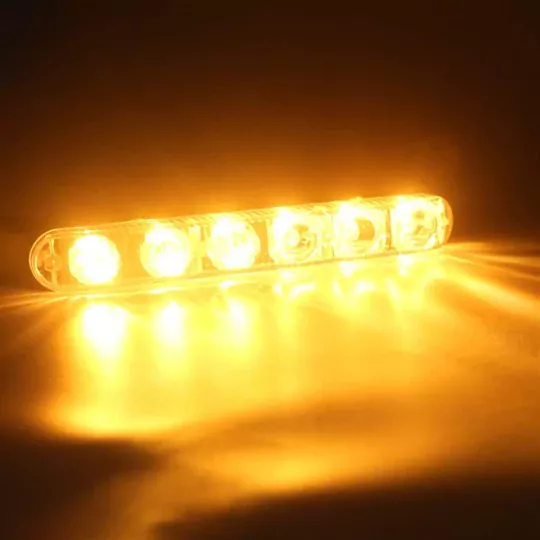 12V DRL Su Geçirmez 6 LED Dönüş Sinyalli Çift Renk Gündüz Ledi 12W 12V DRL Su Geçirmez 6 LED Dönüş Sinyalli Çift Renk Gündüz Ledi 12W