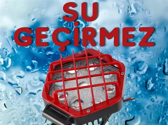 48w Altıgen Kafesli Kırımızı 16 LED Off Road Tekne Çalışma Lambası