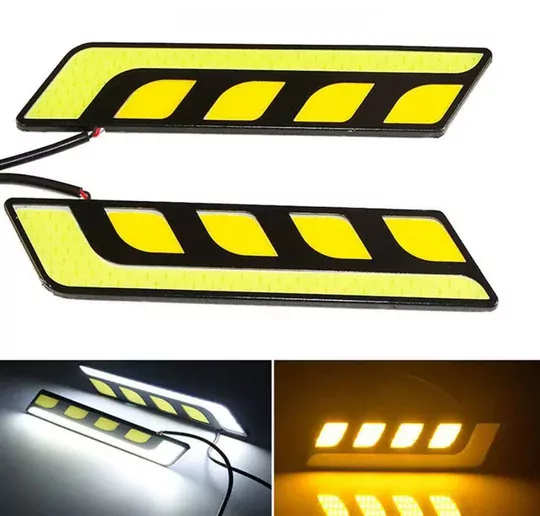 3 Modlu DRL 16CM Esnek Su Geçirmez Gündüz Ledi Çift Renkli Gündüz Farı