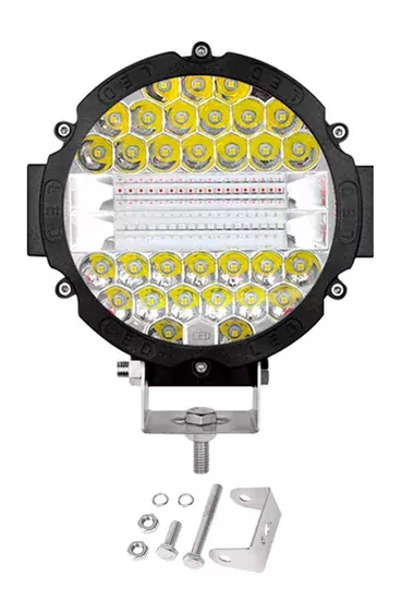 3 Modlu 3 Renk Kombo 51w Siyah Yuvarlak Off Road 12/24v Çalışma Tekne Lambası