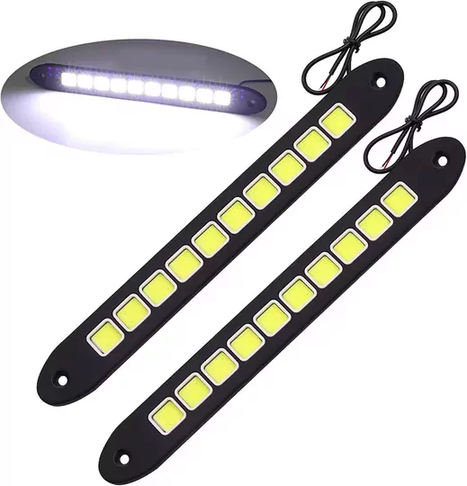 Ayarlanabilir Esnek 10 LED Su Geçirmez Gündüz Ledi Beyaz DRL Farı DC 12V