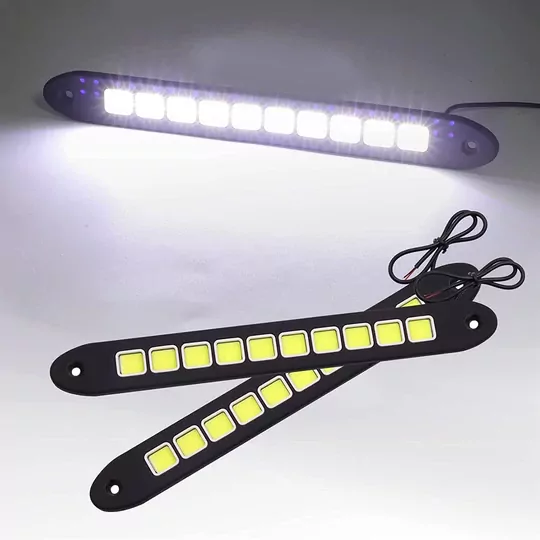 Ayarlanabilir Esnek 10 LED Su Geçirmez Gündüz Ledi Beyaz DRL Farı DC 12V