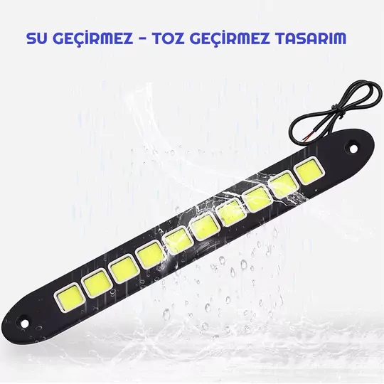 Ayarlanabilir Esnek 10 LED Su Geçirmez Gündüz Ledi Beyaz DRL Farı DC 12V Ayarlanabilir Esnek 10 LED Su Geçirmez Gündüz Ledi Beyaz DRL Farı DC 12V