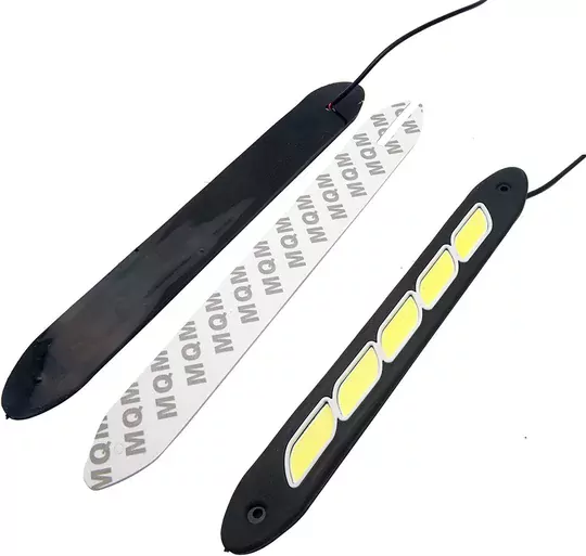Ayarlanabilir Esnek 5 COB LED Su Geçirmez Gündüz Ledi Beyaz DRL Farı DC 12V