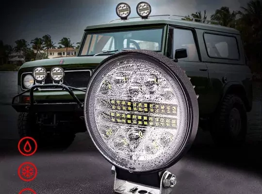 34LED Kombo Yuvarlak Su Geçirmez Off Road Tekne Çalışma Lambası
