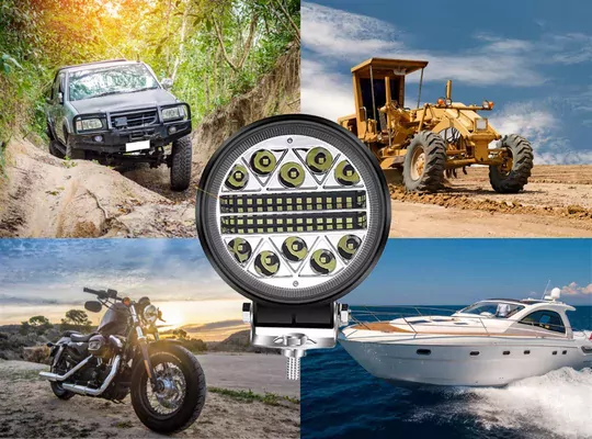 34LED Kombo Yuvarlak Su Geçirmez Off Road Tekne Çalışma Lambası