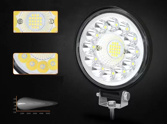 33Led  12-24v Yuvarlak Spot SMD Off Road Tekne Çalışma Lambası