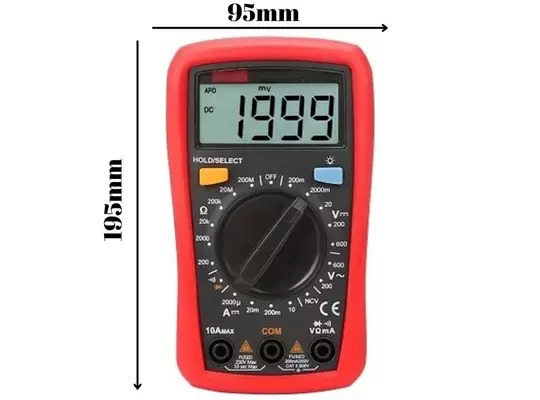Dijital Multimetre Dt-9205A AC/Dc Volt Amper Ohm Kapasite Hz Test Cihazı Dijital Multimetre Dt-9205A AC/Dc Volt Amper Ohm Kapasite Hz Test Cihazı