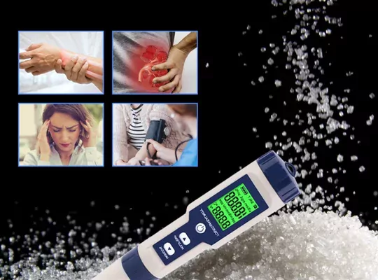 5in1 Dijital PH/TDS/EC/Tuzluluk/Sıcaklık Metre Işıklı Test Cihazı İletkenlik Kalem Model