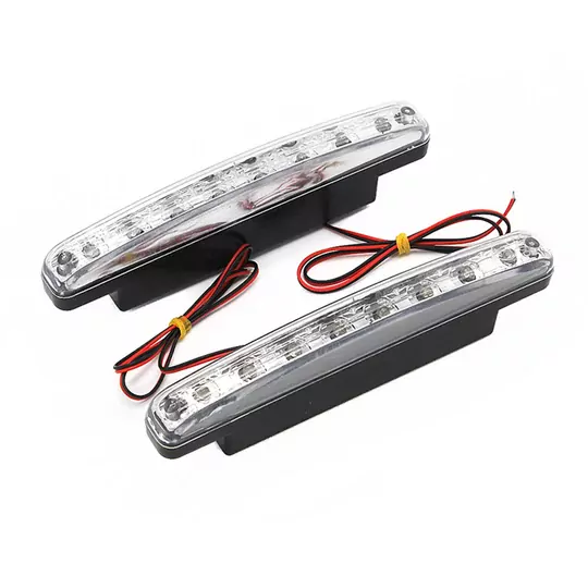 12V Güçlendirilmiş Gövde Su Geçirmez 18W Gündüz Ledi 8 LED Beyaz