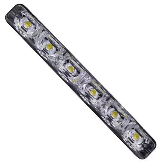 2 Adet DRL 6 LED'li Turuncu Beyaz Işıklı Gündüz Ledi Su Geçirmez