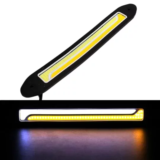 26cm DRL Gündüz Ledi Su Geçirmez Sinyalli Gündüz Farı Sarı-Beyaz