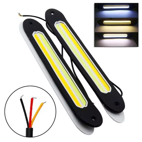 26cm Sarı-Beyaz DRL Gündüz Ledi Su Geçirmez Sinyalli Gündüz Farı 26cm Sarı-Beyaz DRL Gündüz Ledi Su Geçirmez Sinyalli Gündüz Farı
