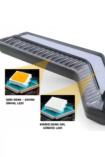 Sarı-kırmızı Renk Motosiklet Sinyal Ledi Takımı Kayar Drl Sinyal Işığı Uyumlu Sarı-kırmızı Renk Motosiklet Sinyal Ledi Takımı Kayar Drl Sinyal Işığı Uyumlu