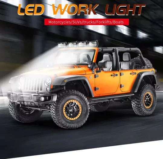 DC 12-24V Su Geçirmez Çift Sıra 24 LED Off Road Spot Lambası 72W