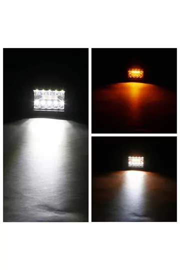 6 Modlu 60W Turuncu Beyaz Yanıp Sönen 20 LED' li Tekne Çalışma Lambası
